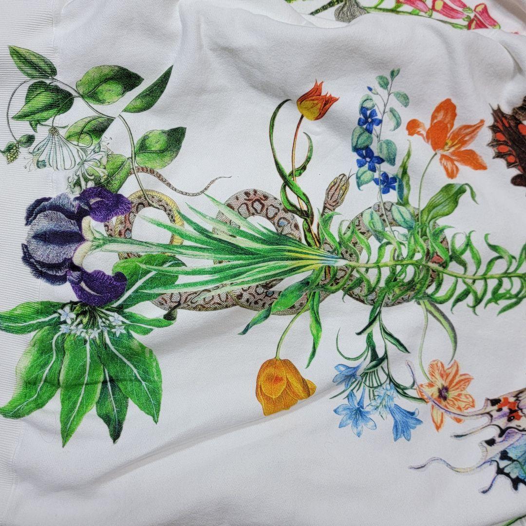 【完売品】あちゃちゅむ AHCAHCUM お花の体ジップパーカー F 白 BIG