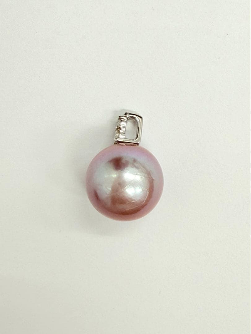 有核淡水真珠ナチュラルラベンダー Pt950ペンダントトップ