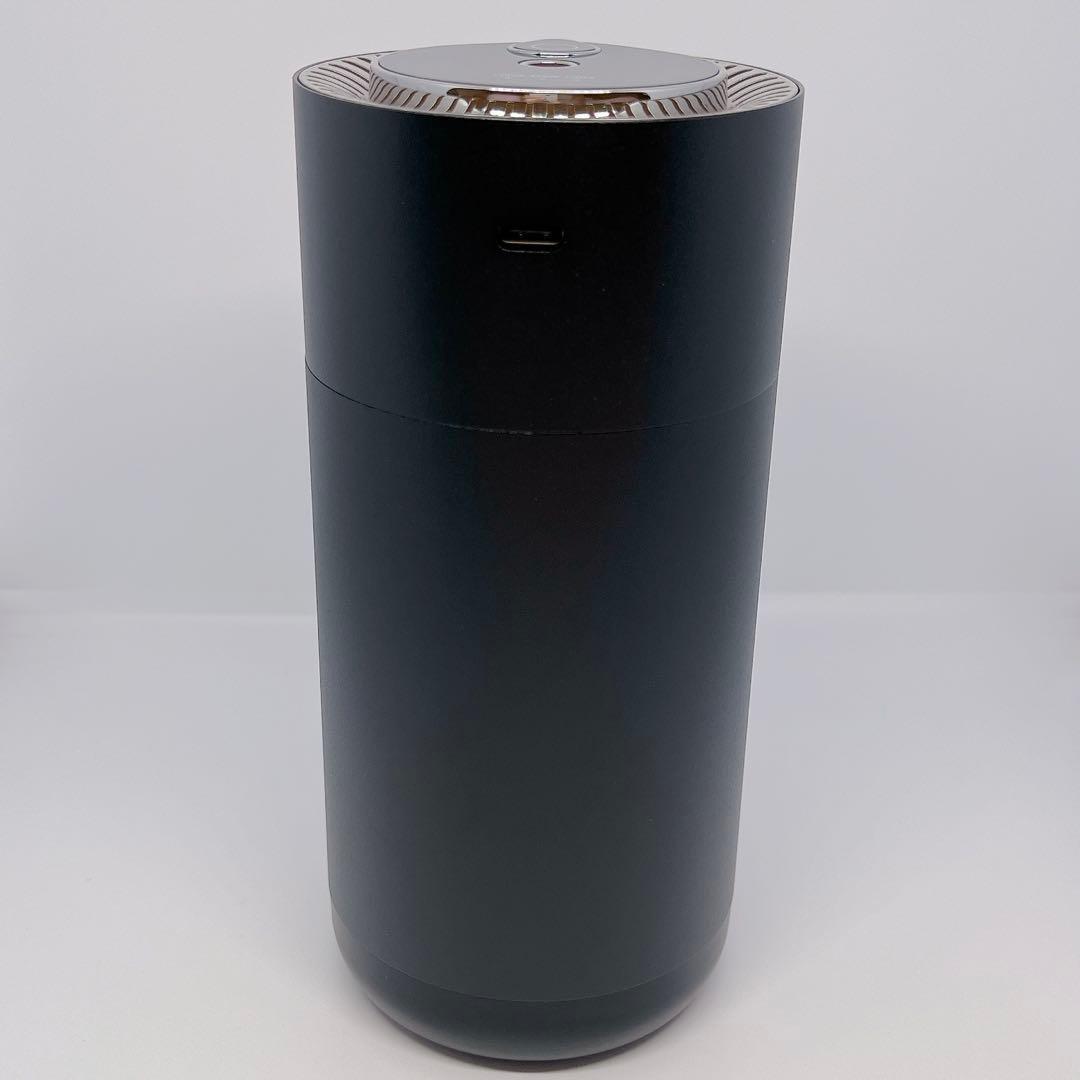 加湿器 デスクトップ コンパクト 380ml アロマ対応 超音波式 車用 黒