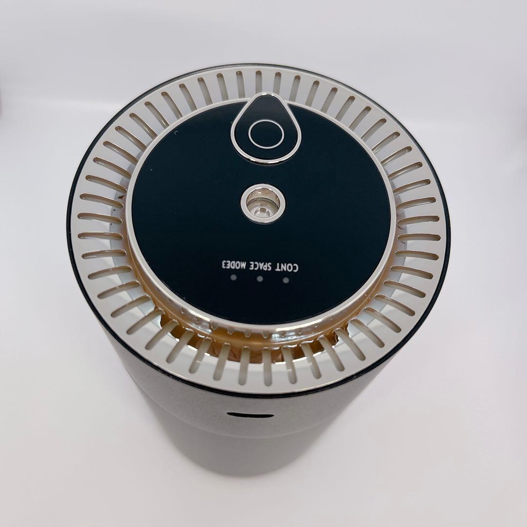 加湿器 デスクトップ コンパクト 380ml アロマ対応 超音波式 車用 黒