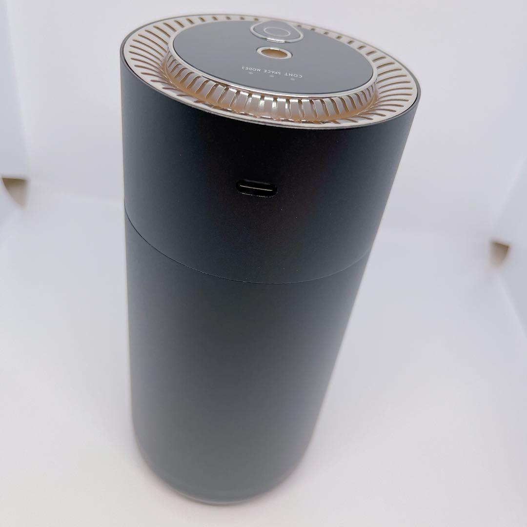 加湿器 デスクトップ コンパクト 380ml アロマ対応 超音波式 車用 黒