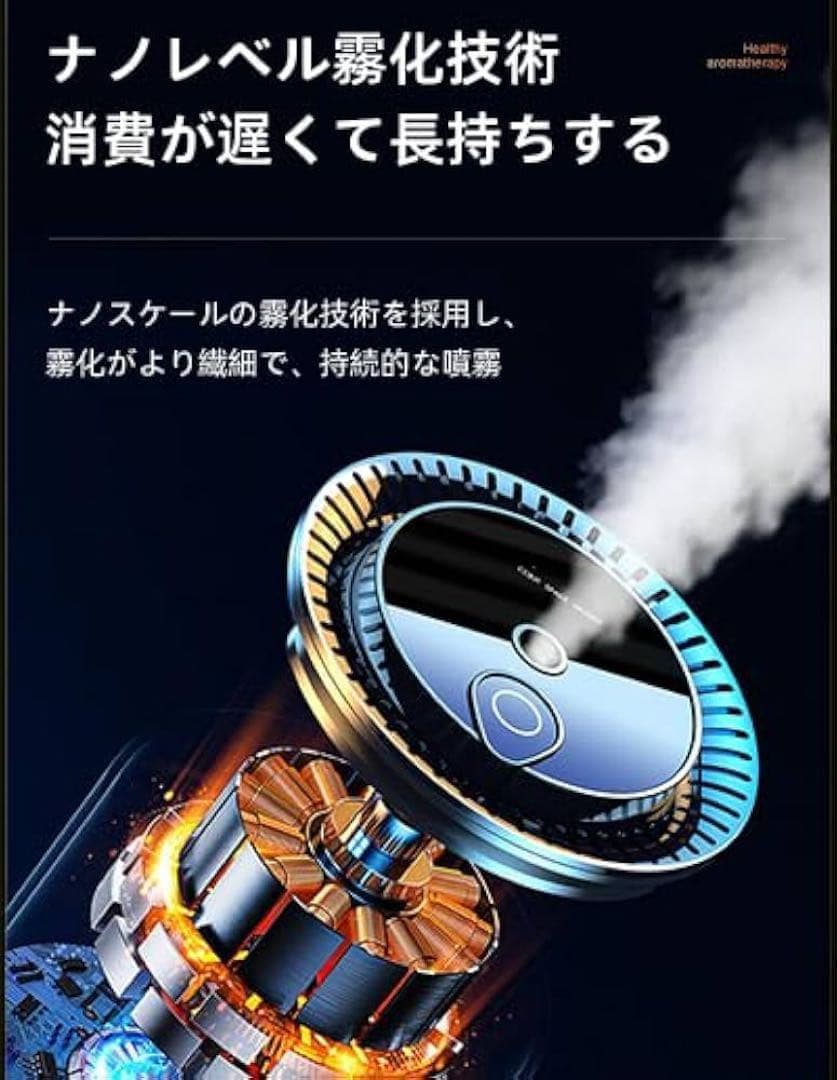 加湿器 デスクトップ コンパクト 380ml アロマ対応 超音波式 車用 黒