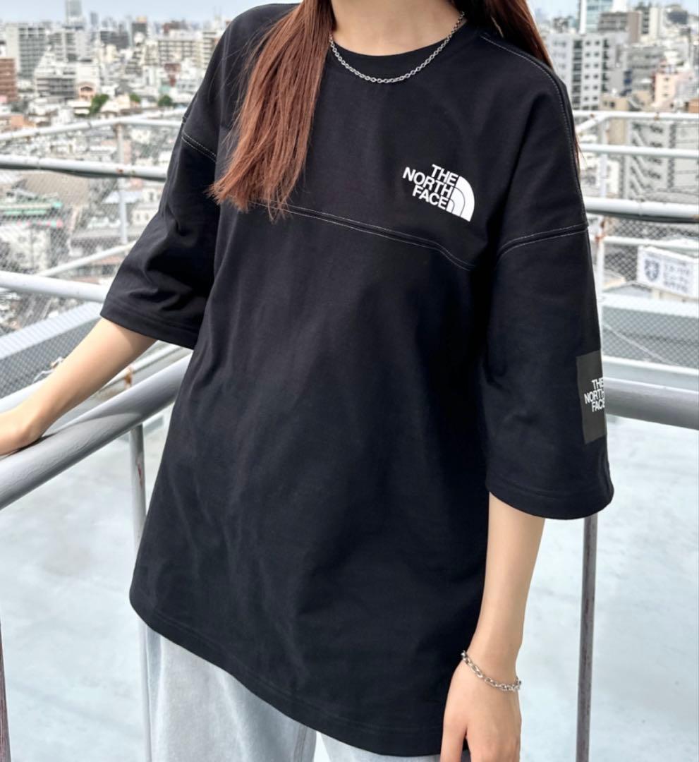 最終値下げ！韓国限定ノースフェイス　ワンポイントロゴ ステッチTシャツ