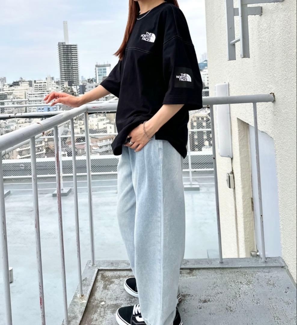 最終値下げ！韓国限定ノースフェイス　ワンポイントロゴ ステッチTシャツ