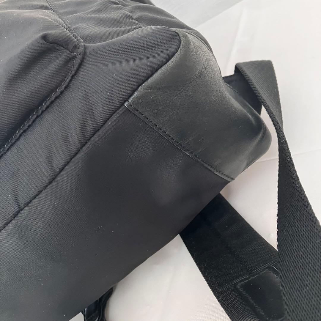 ポールスミス レザー ナイロン リュック マルチボーダー刺繍 軽量 ロゴプレート