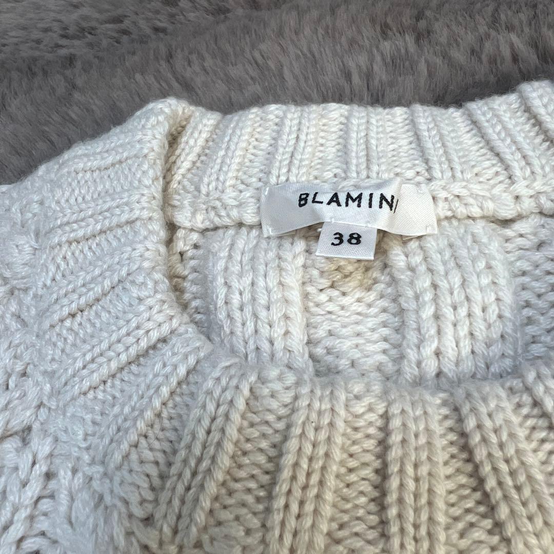 値下げしました。BLAMIN Kケーブルニットベスト 38 ホワイト