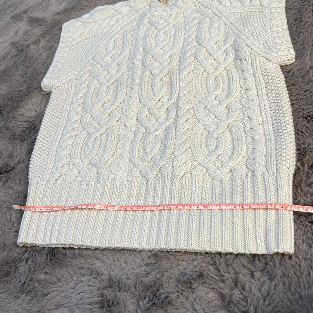 値下げしました。BLAMIN Kケーブルニットベスト 38 ホワイト