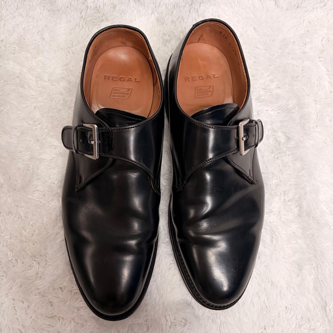 良品✨REGAL リーガルモンクストラップレザー　ブラック　27cm