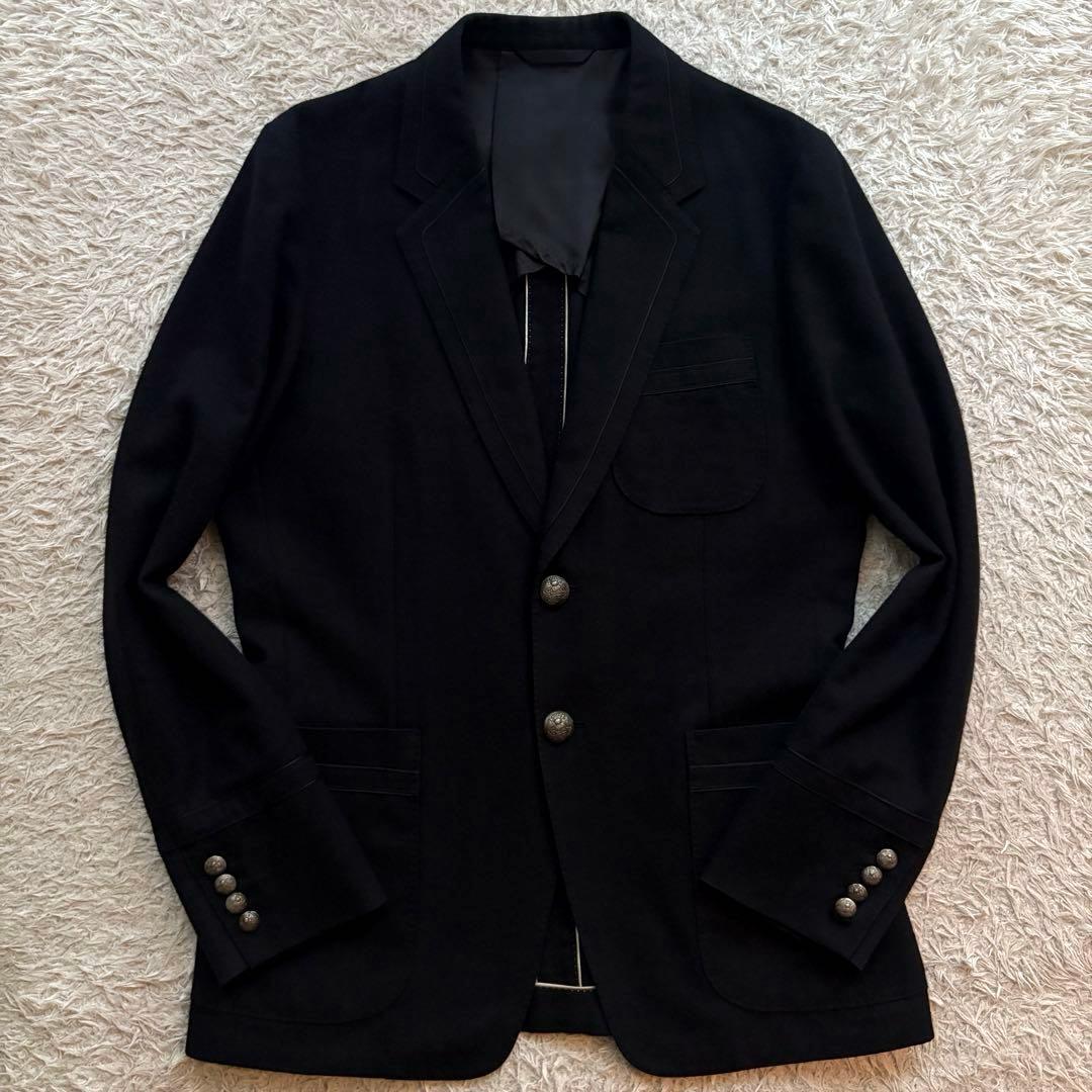 ★希少 Lサイズ★ ポールスミス ナポレオンジャケット 銀ボタン 日本製 黒