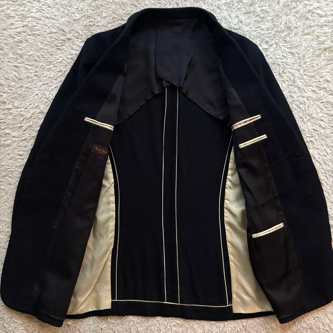 ★希少 Lサイズ★ ポールスミス ナポレオンジャケット 銀ボタン 日本製 黒