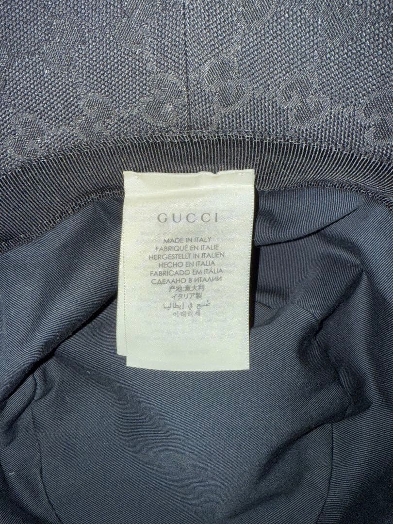 GUCCI GGパターンバケットハットブラックL