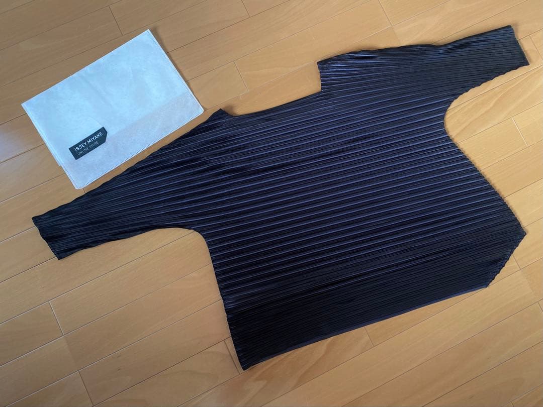 PLEATS PLEASE 横プリーツストライプ チュニック