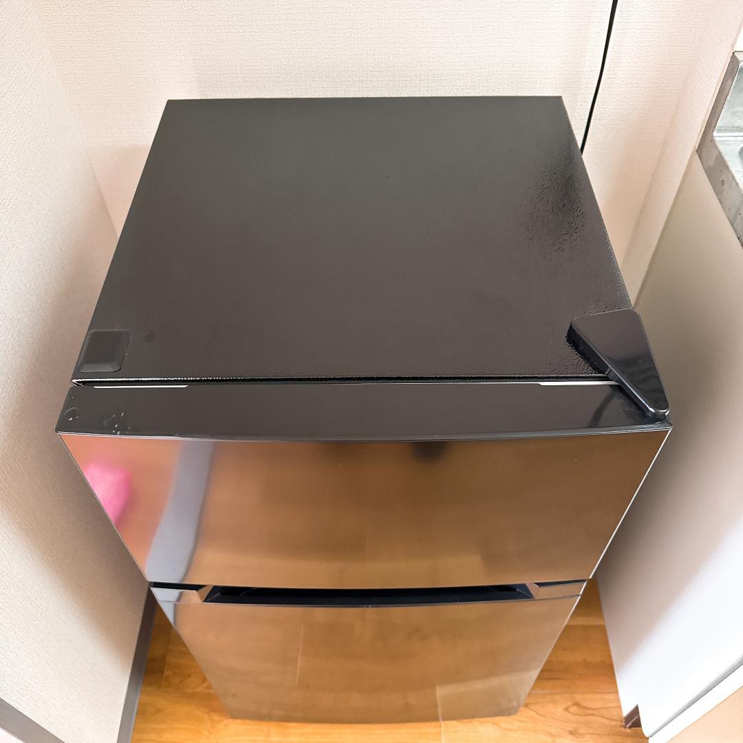 【アイリスプラザ 冷蔵庫】87L・ブラック・幅47cm