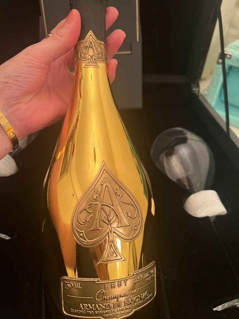 アルマンド　ドゥ　フルート　ゴールド　グラスセット専用袋つき