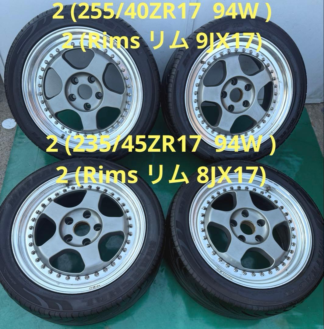 0•ZRacingリム（夏タイヤ付き）PCD114.3/5穴 Hub 66