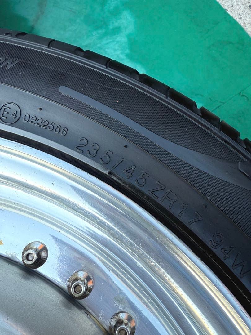 0•ZRacingリム（夏タイヤ付き）PCD114.3/5穴 Hub 66