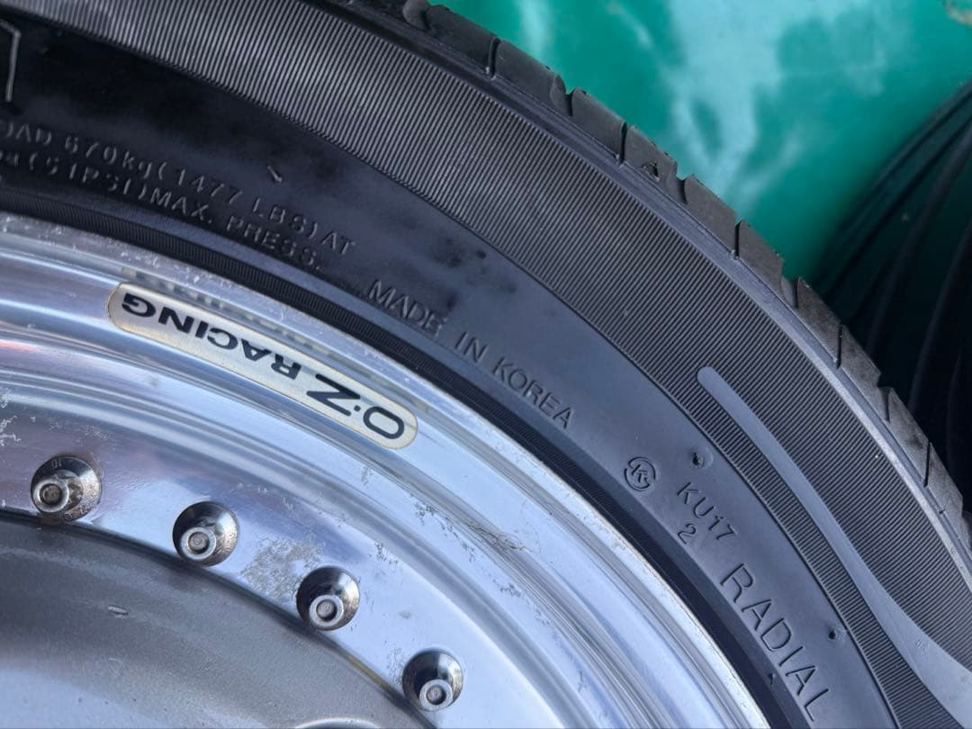 0•ZRacingリム（夏タイヤ付き）PCD114.3/5穴 Hub 66