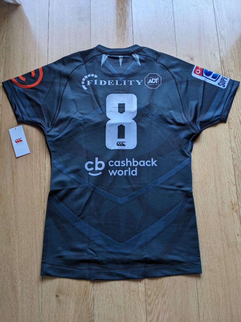 ラグビー 選手支給ジャージ 南アフリカ シャークス L 新品 背番号8 #2