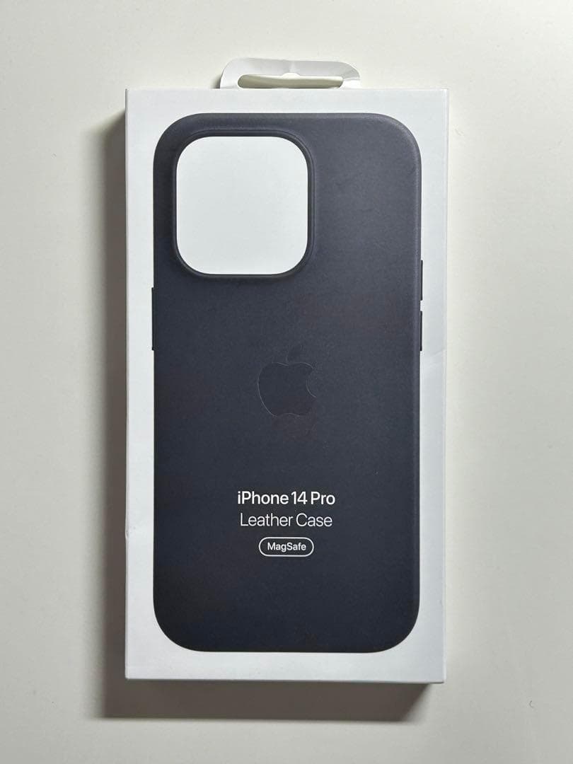 【新品】純正 iPhone 14 Pro レザーケース・ミッドナイト①