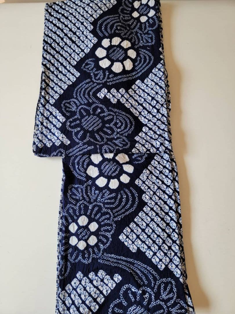 くるみ　浴衣　有松鳴海絞り　美品