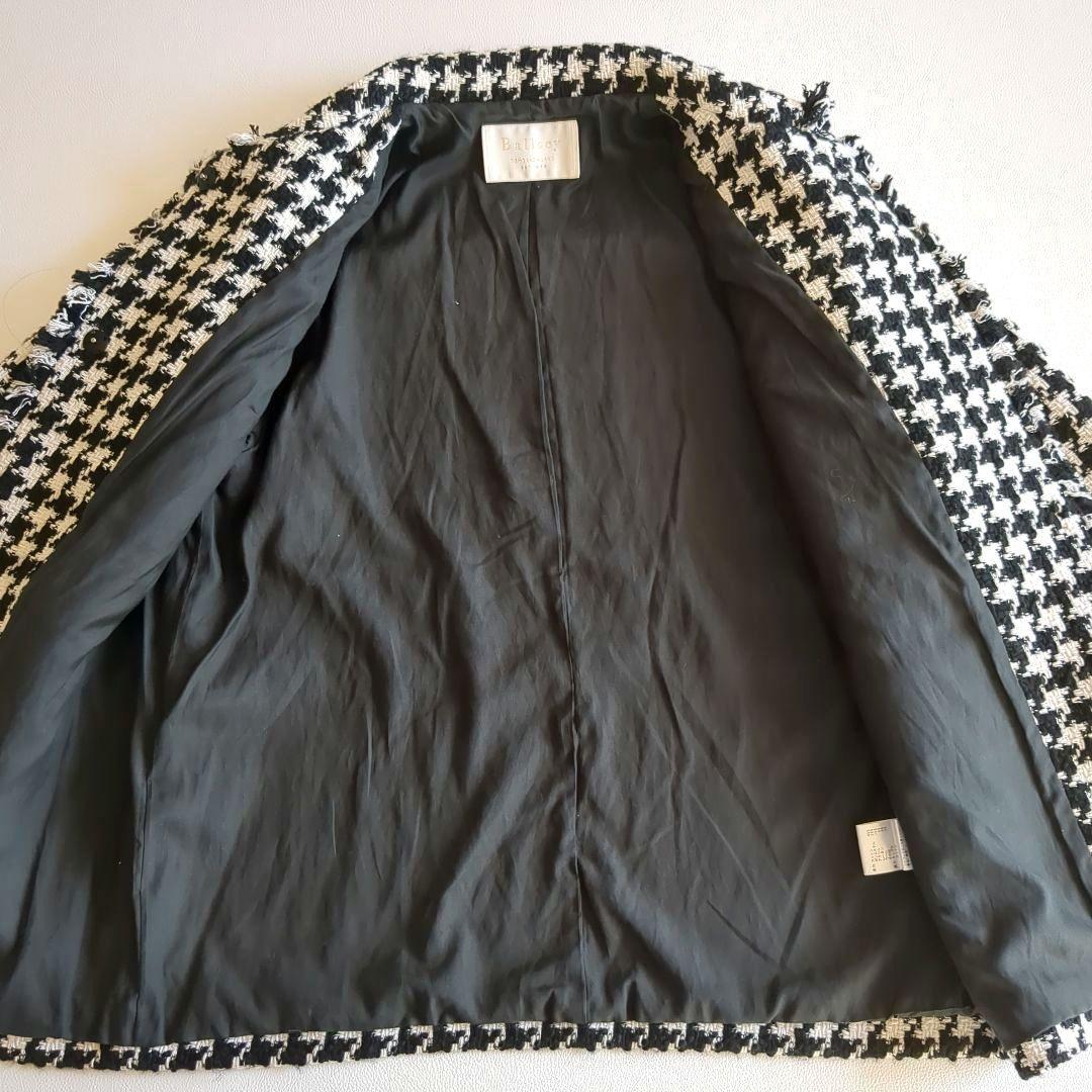 新品★ボールジィ ハウンドトゥース ツイード フリンジ ジャケット 千鳥格子
