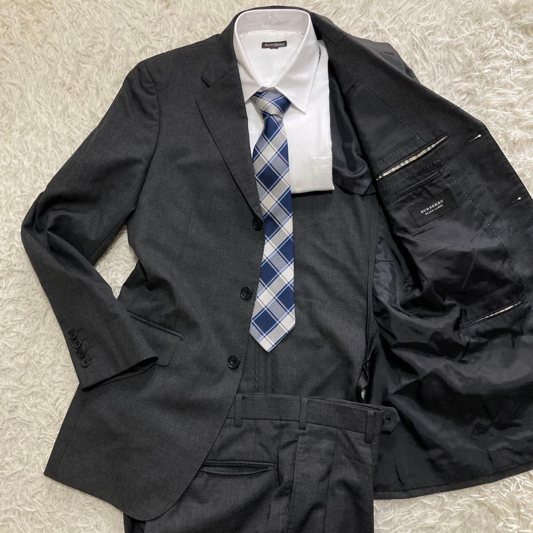 バーバリー セットアップ スーツ L ノバチェック ビジネス ブラック
