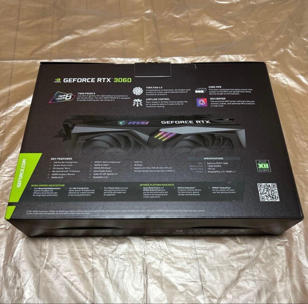 グラフィックボード・グラボ・ビデオカード MSI GeForce RTX 3060 GAMING X 12G