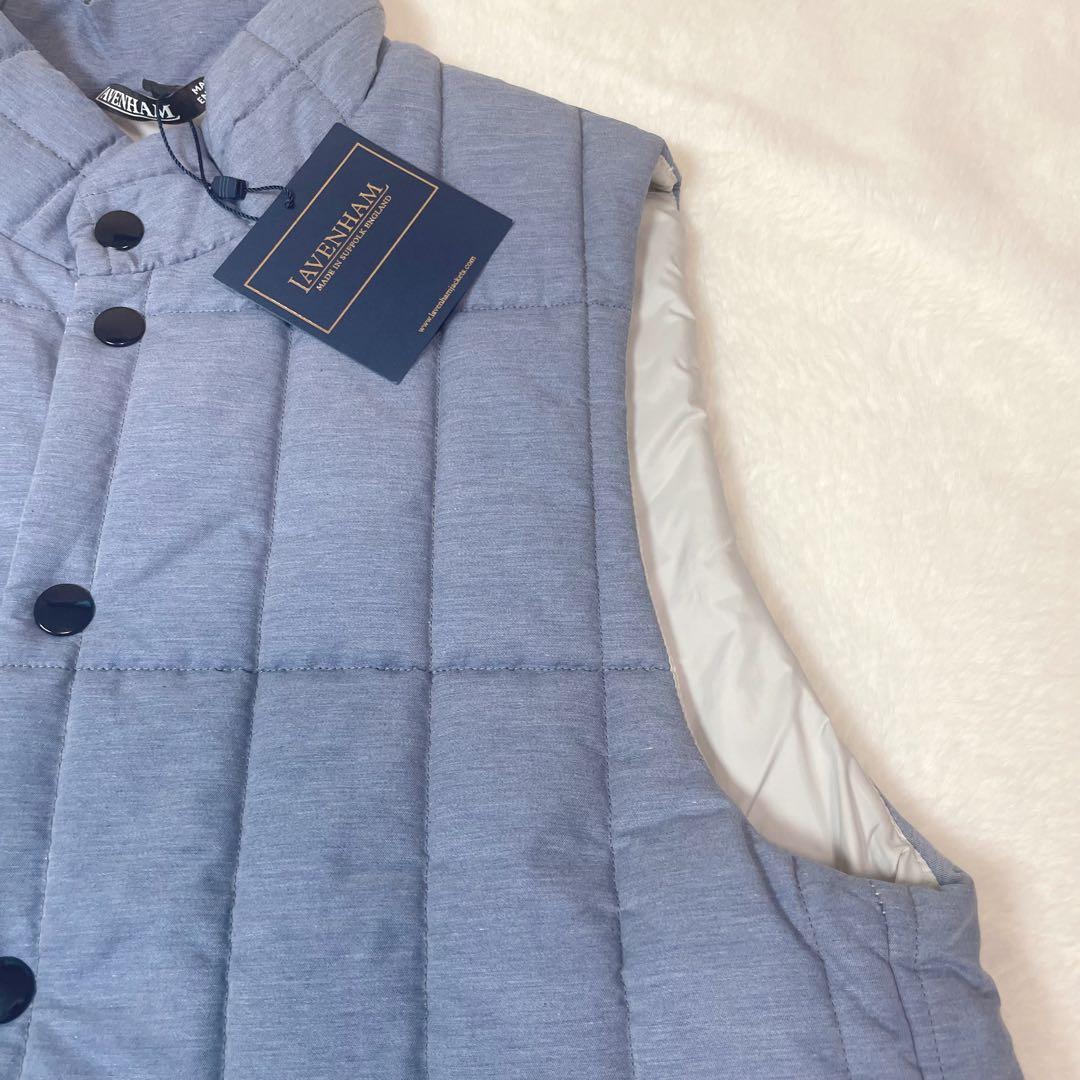 【新品/希少】定価5.5万円 LAVENHAM アーカイブ ジレ ライトブルー
