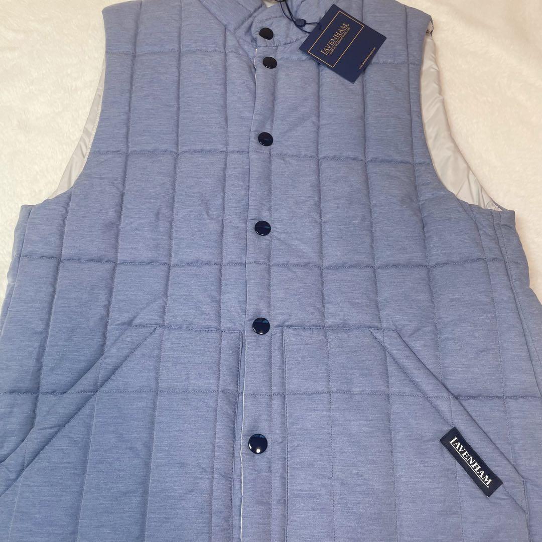 【新品/希少】定価5.5万円 LAVENHAM アーカイブ ジレ ライトブルー