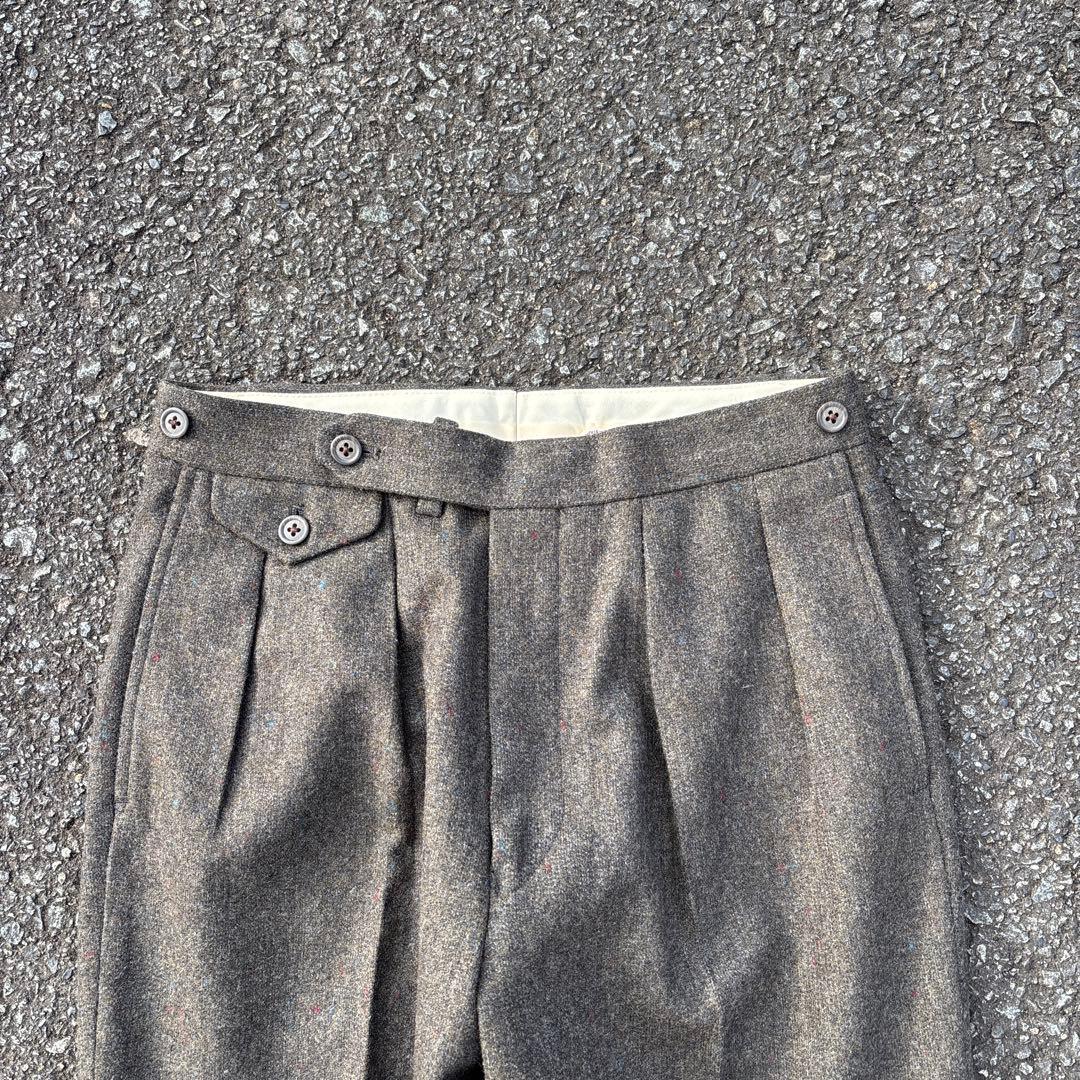 【希少/極上】70s-80s Avon House2タックワイドウールスラックス