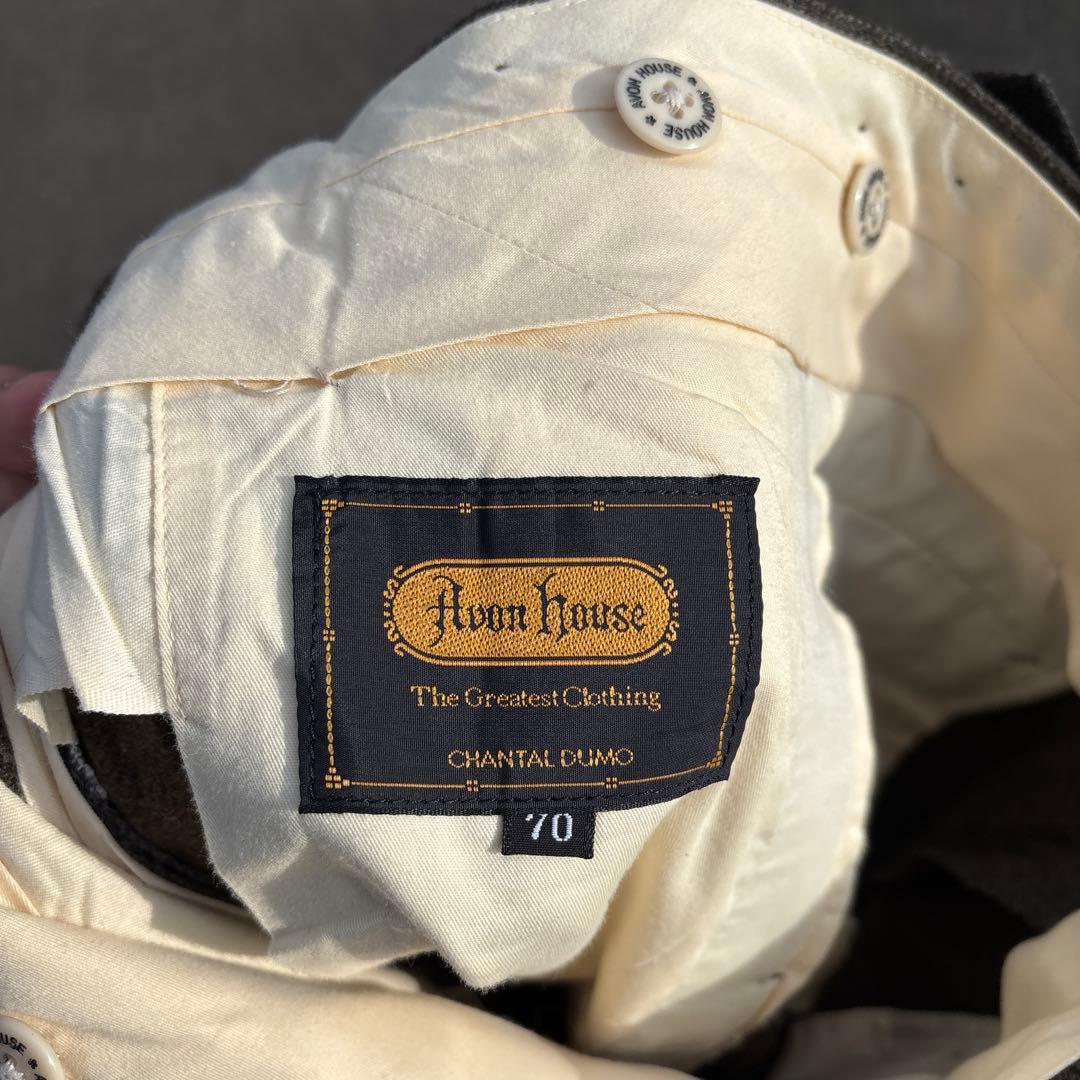 【希少/極上】70s-80s Avon House2タックワイドウールスラックス