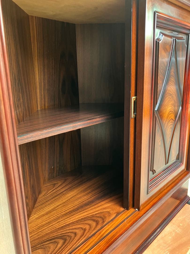 【向川様】二段型 コーナー キャビネット 収納 レトロ