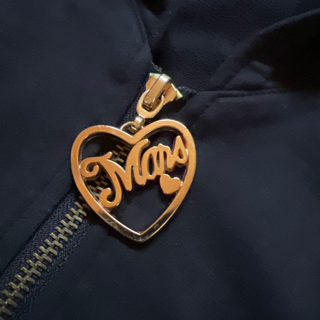 マーズ　フード付き黒パーカー長袖ワンピース