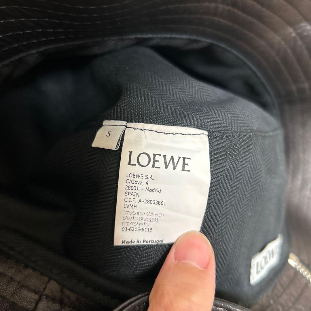 く*ん様 【匿名配送】LOEWE レザー バケットハット　S