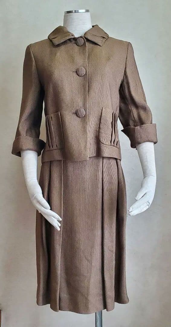 Max Mara　マックスマーラ　七分袖　デザインスーツ　麻　サイズ40