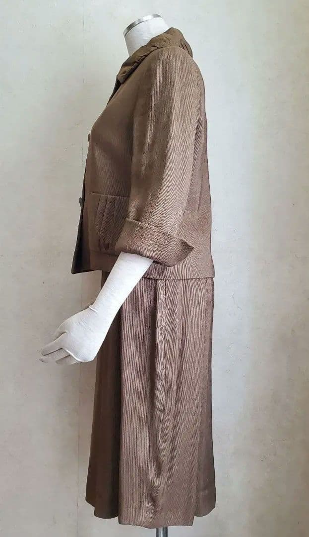 Max Mara　マックスマーラ　七分袖　デザインスーツ　麻　サイズ40