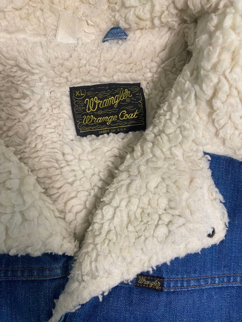 ア*サ様 70s〜80 sWrangler ボア襟付きGジャンXL