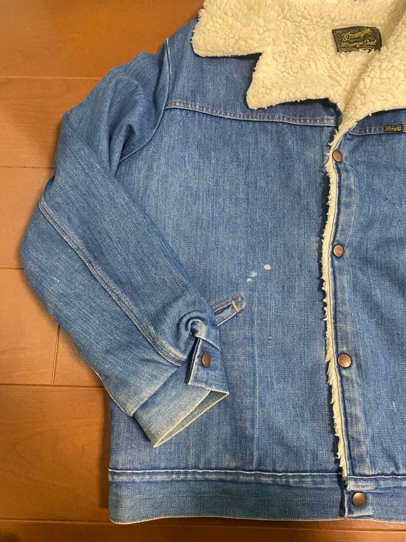 ア*サ様 70s〜80 sWrangler ボア襟付きGジャンXL