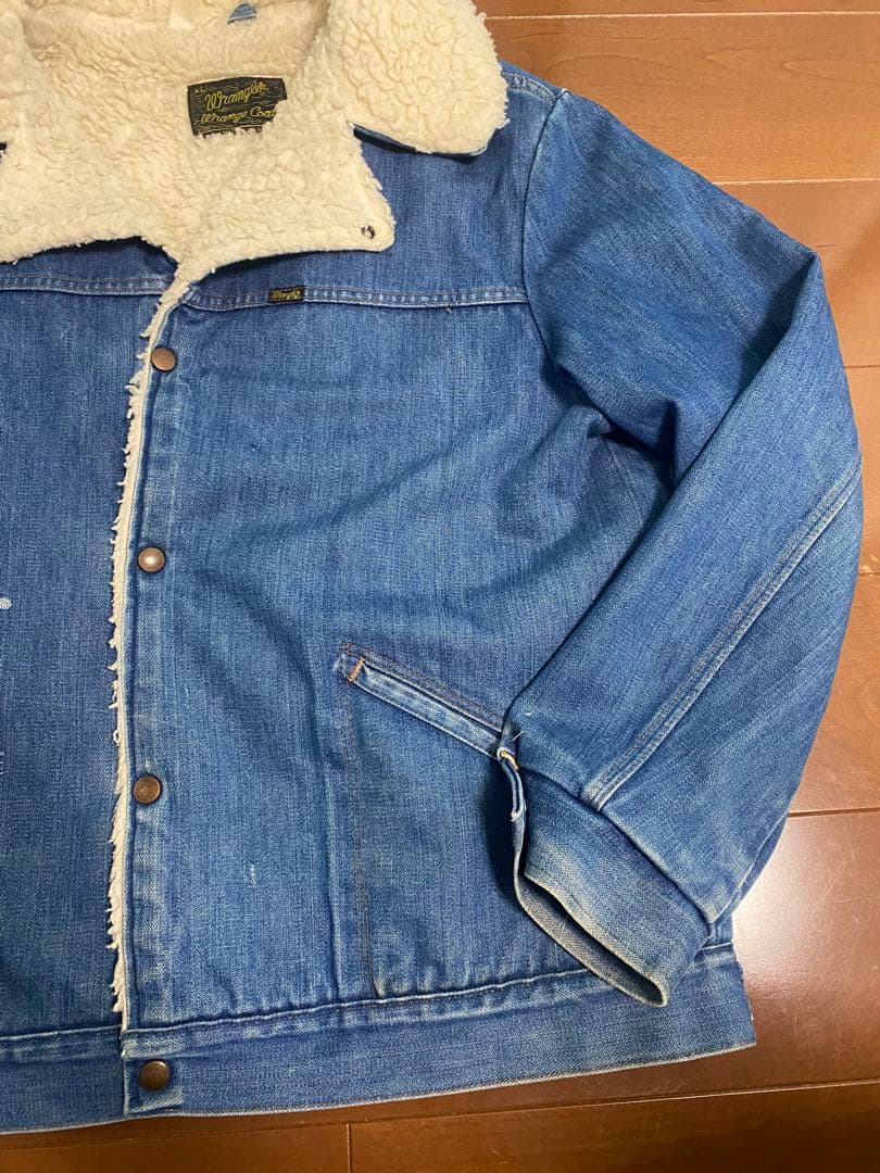 ア*サ様 70s〜80 sWrangler ボア襟付きGジャンXL
