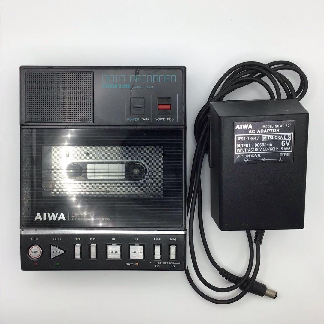 AIWA DR-F10 カセットレコーダー ブラック アイワ ACアダプター付
