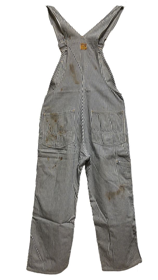 50s キャントバステム オーバーオール ヒッコリー W94cm ゴールド 左向