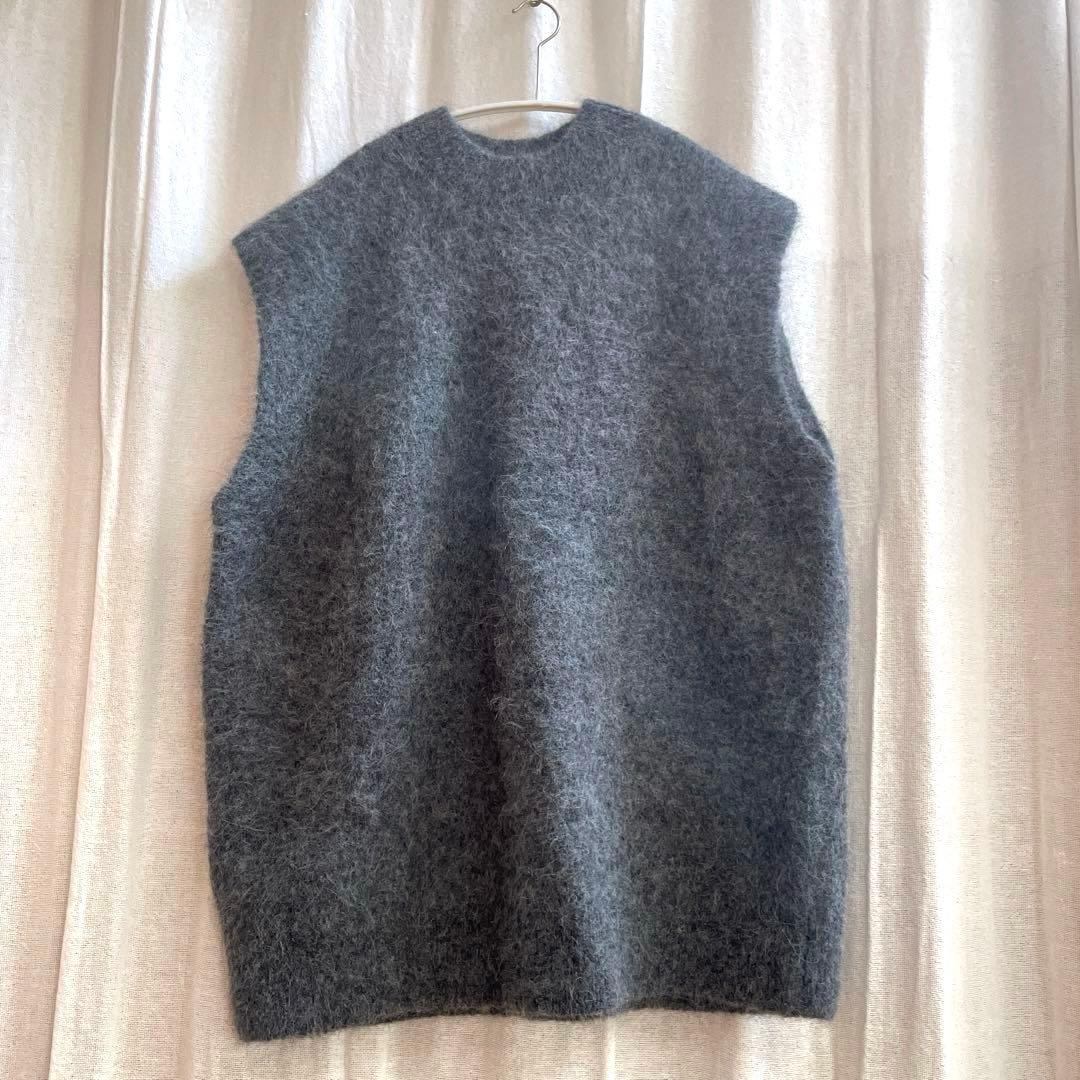 【お値下げ】シンゾーン★アルパカ ベスト クルーネック ワイド 無地
