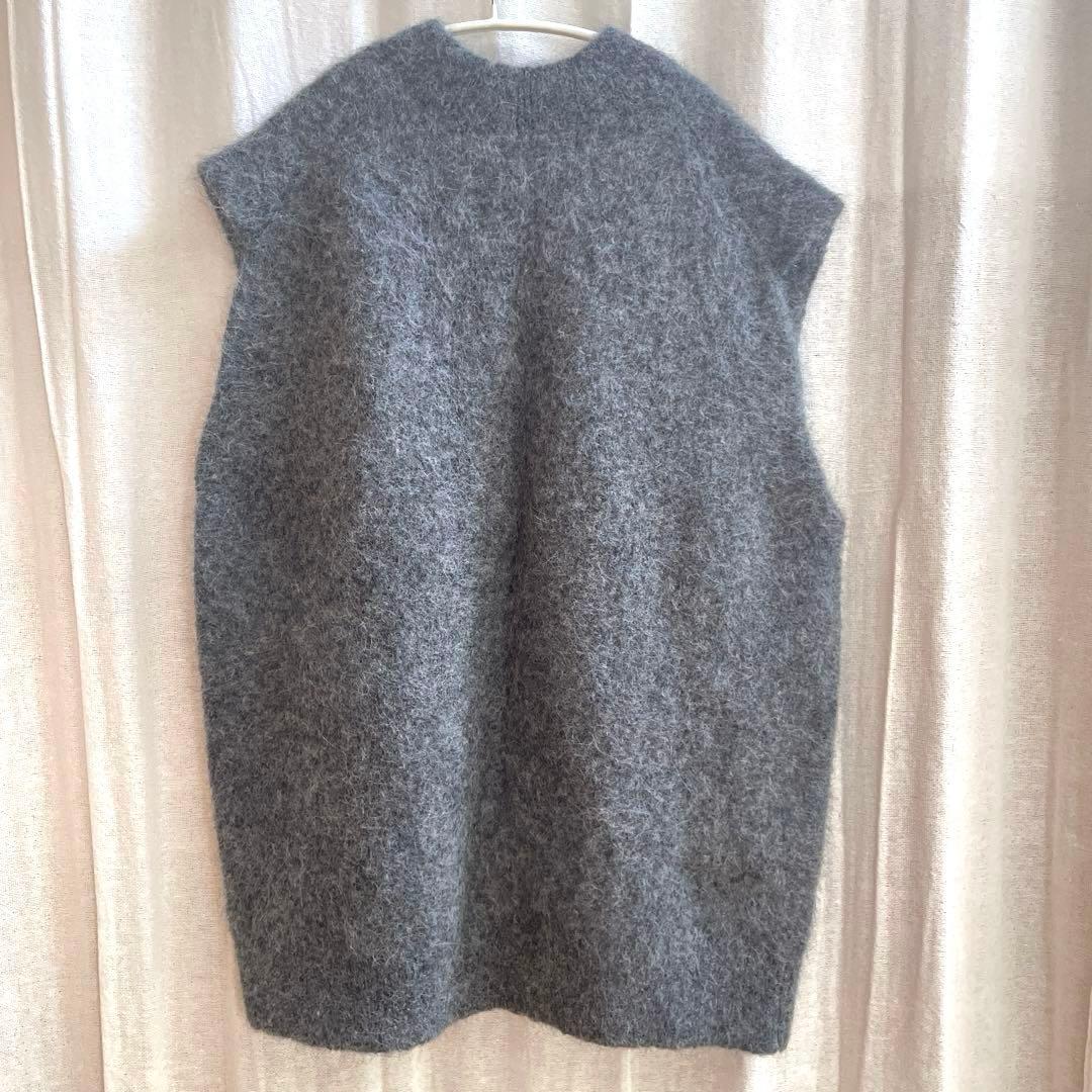 【お値下げ】シンゾーン★アルパカ ベスト クルーネック ワイド 無地