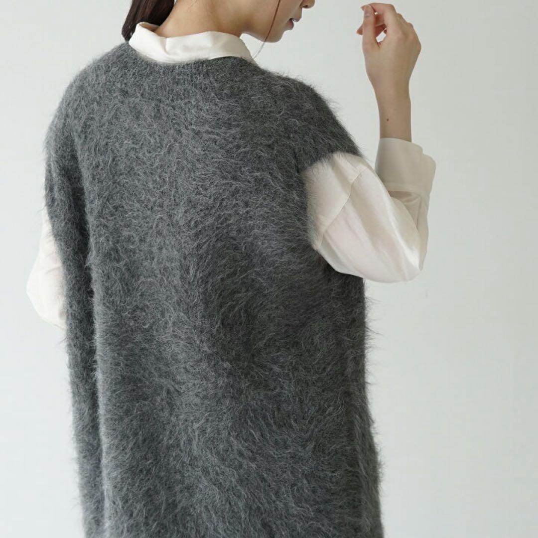 【お値下げ】シンゾーン★アルパカ ベスト クルーネック ワイド 無地