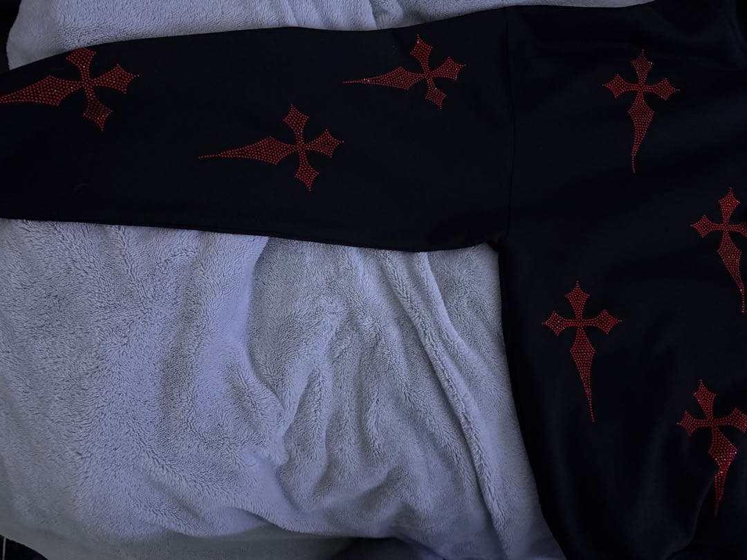 レフレム ラインストーンパーカー 赤