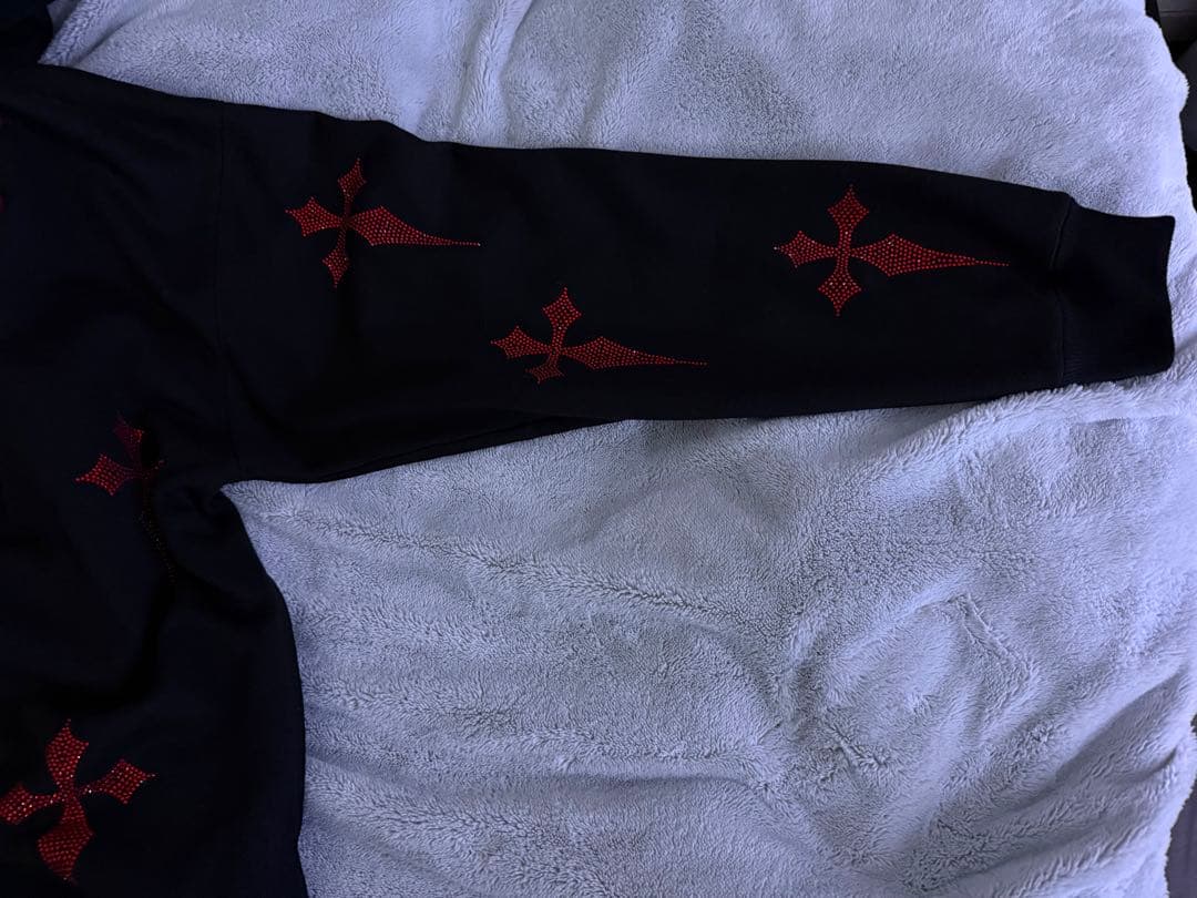 レフレム ラインストーンパーカー 赤