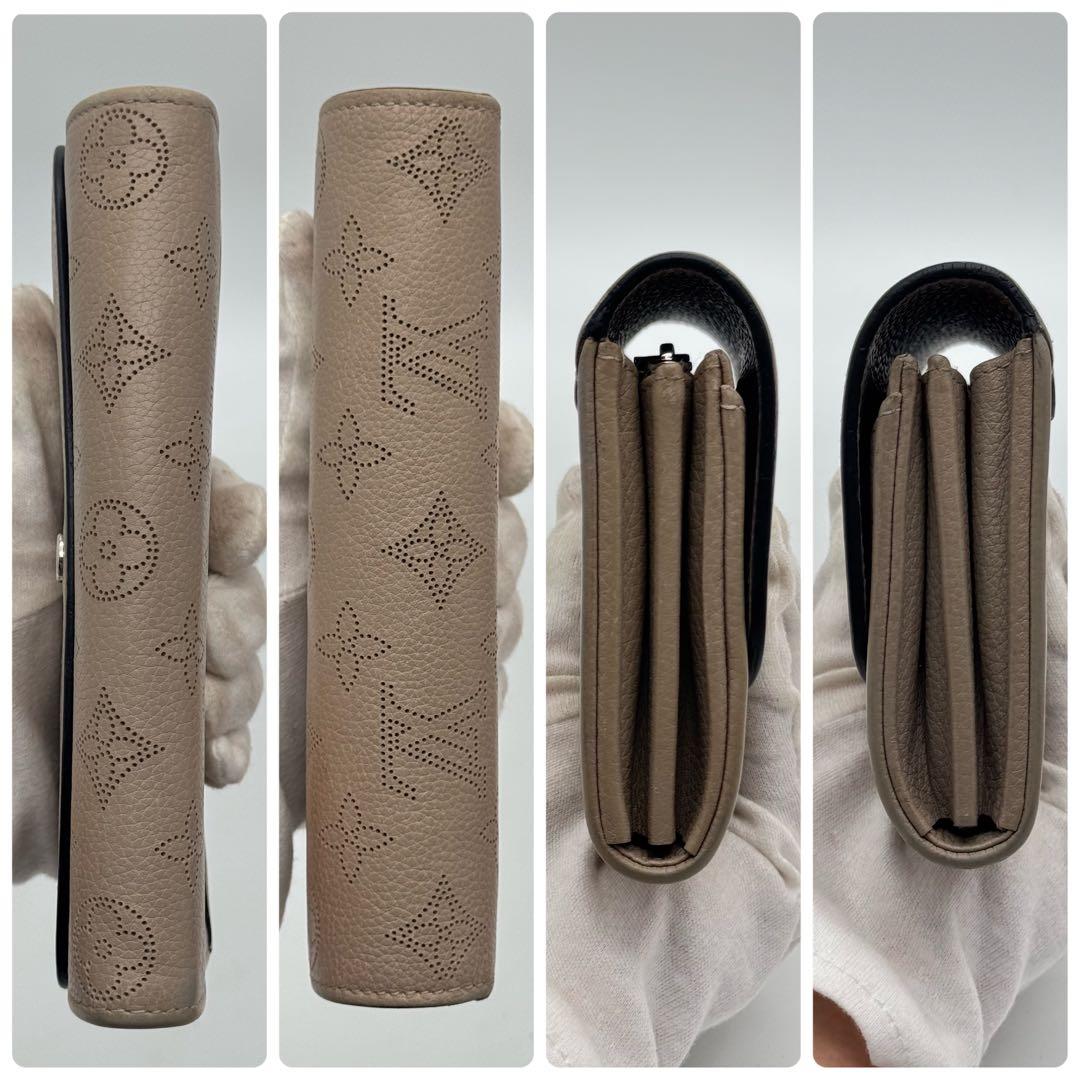 【極美品】ルイヴィトン　マヒナ　ポルトフォイユ・イリス　長財布　ガレ　ベージュ