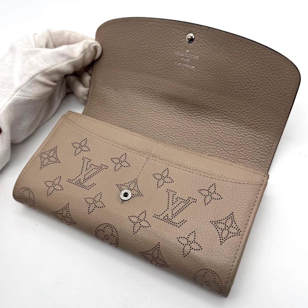 【極美品】ルイヴィトン　マヒナ　ポルトフォイユ・イリス　長財布　ガレ　ベージュ