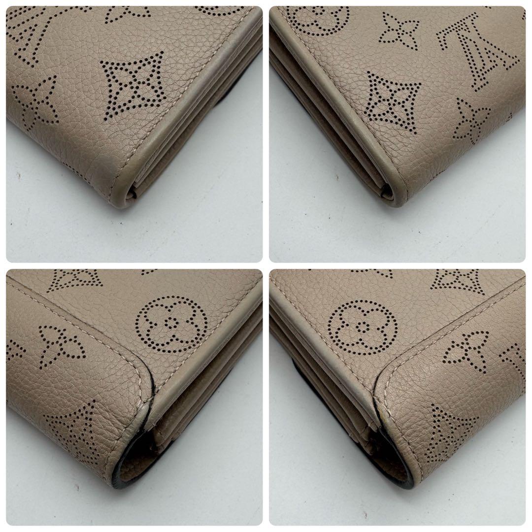 【極美品】ルイヴィトン　マヒナ　ポルトフォイユ・イリス　長財布　ガレ　ベージュ