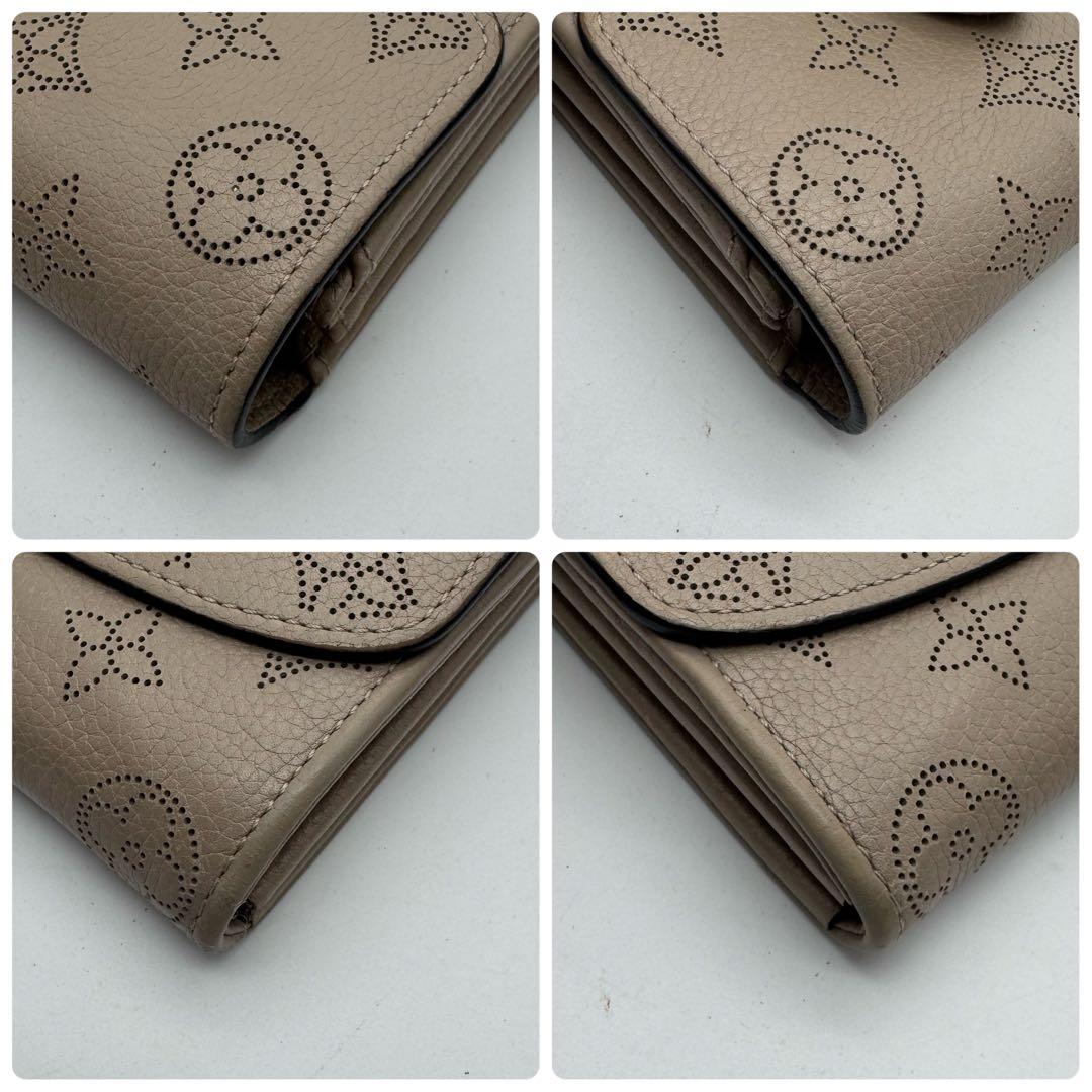 【極美品】ルイヴィトン　マヒナ　ポルトフォイユ・イリス　長財布　ガレ　ベージュ